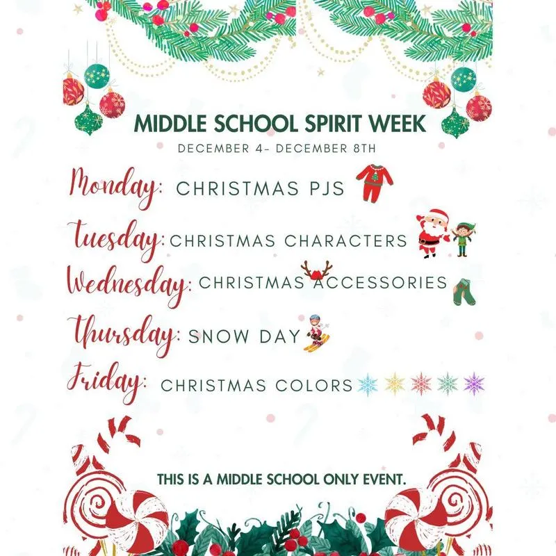 Middle School Spirit Week